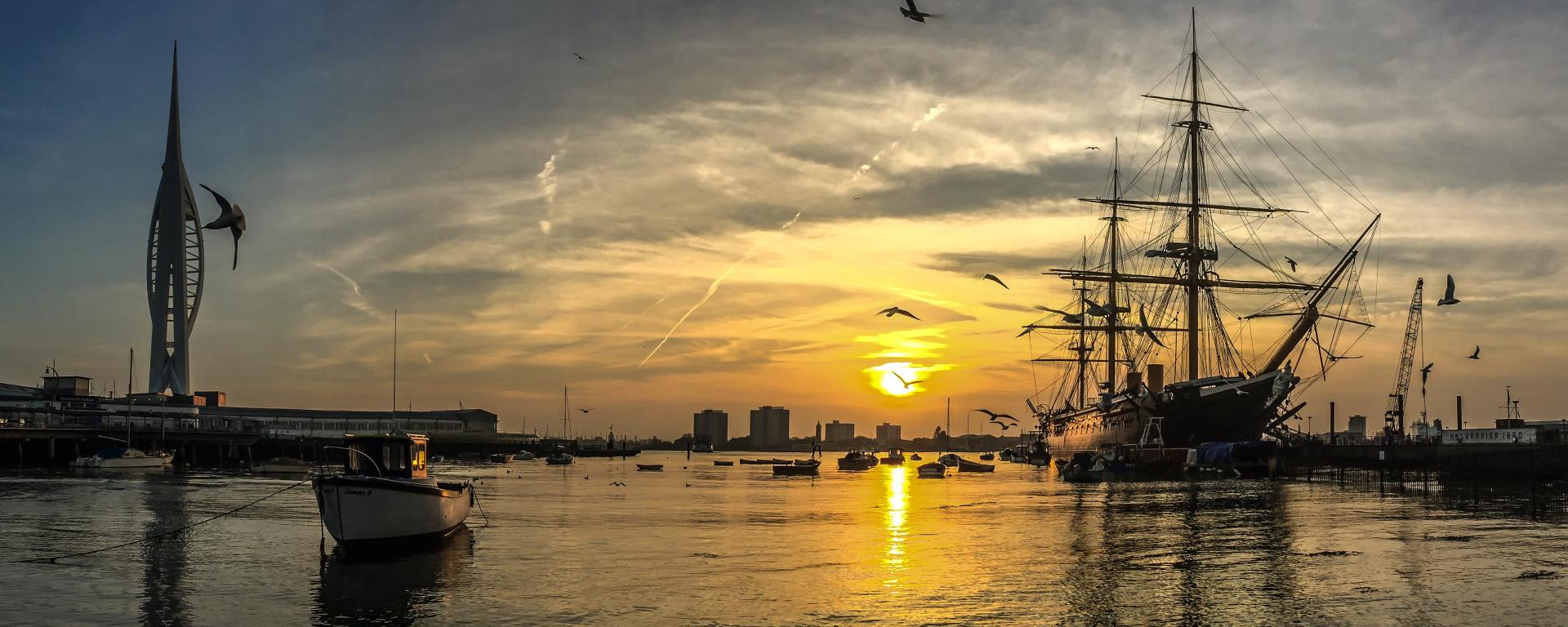 HMS Warrior - Golden Sunset by S Roster